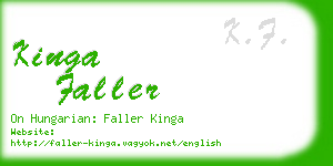 kinga faller business card